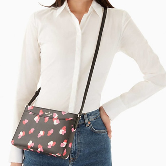 KATE SPADE HEARTS CROSSBODY "RORY" PURSE VALENTINE LOVE - Picture 1 of 4